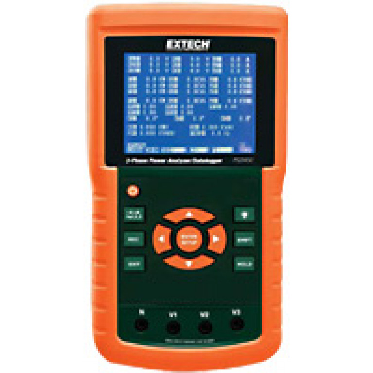 Extech PQ3450 3-фазный анализатор мощности / регистратор данных Extech PQ3450 3-фазный анализатор мощности / регистратор данных
