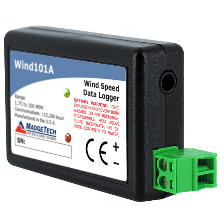 Система регистрации данных о скорости ветра MadgeTech Wind101A