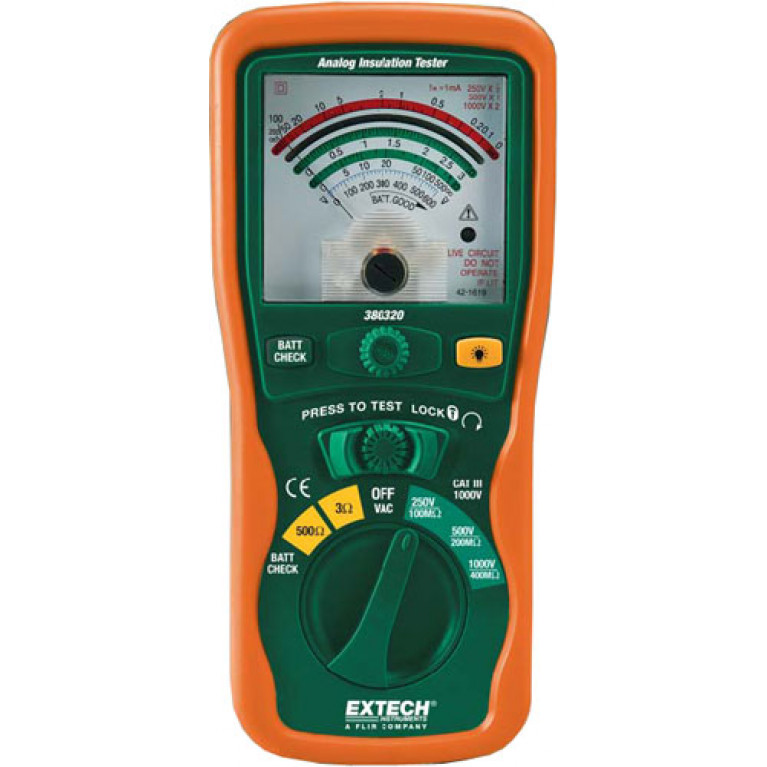 Extech 380320 Аналоговый тестер изоляции