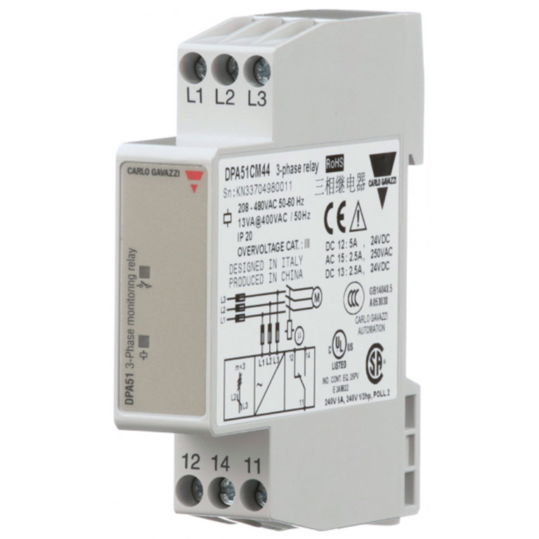 Реле контроля серии DPA51 от Carlo Gavazzi