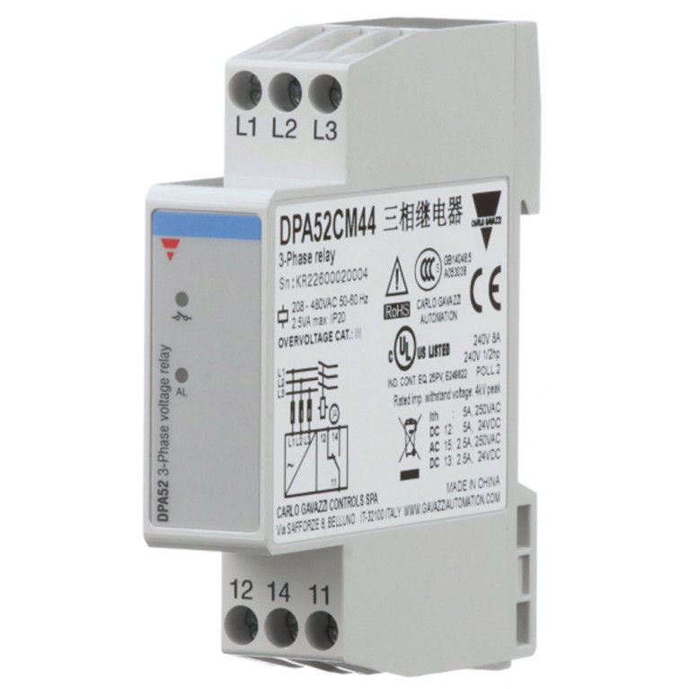 Реле контроля серии DPA52 от Carlo Gavazzi