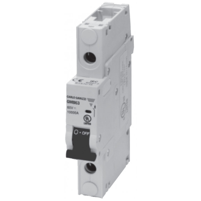 Carlo Gavazzi GMB63 Миниатюрный автоматический выключатель Carlo Gavazzi GMB63 Миниатюрный автоматический выключатель