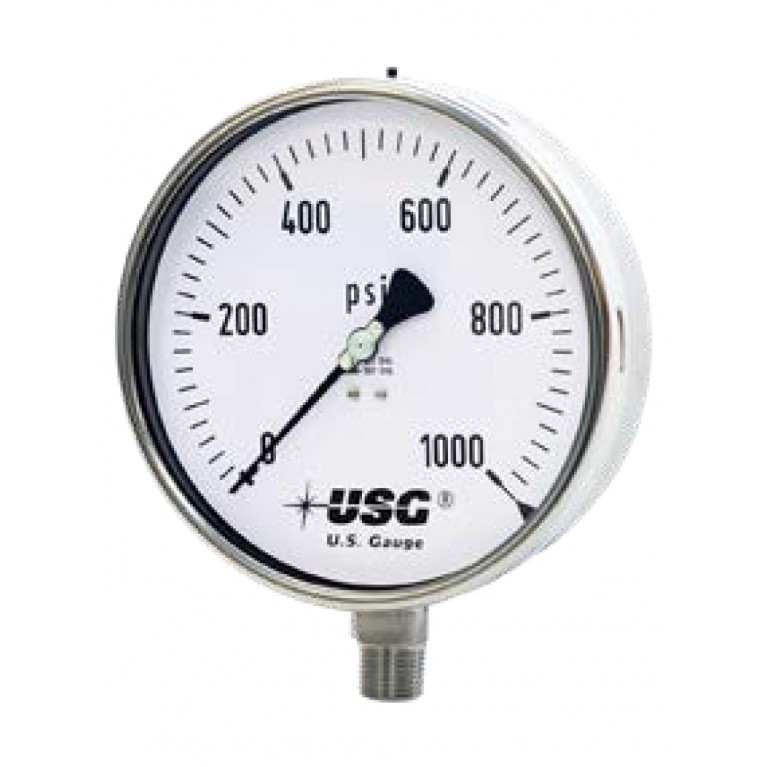 Манометр US Gauge Model 656, заполненный жидкостью