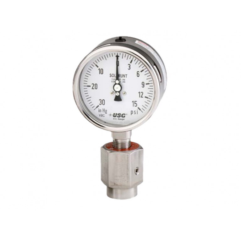 US Gauge Model 659, заполняемый жидкостью манометр